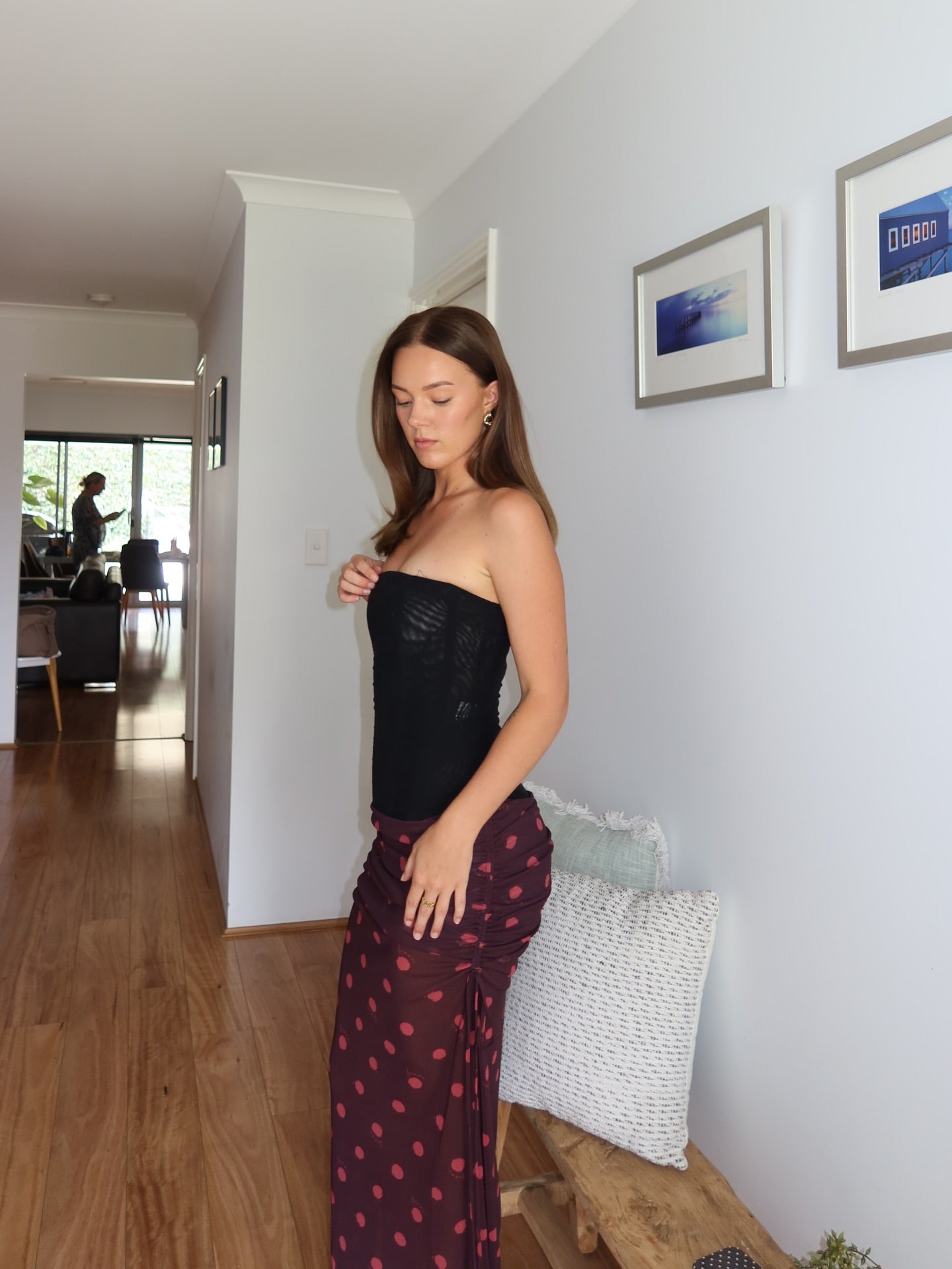 *Alya Skirt (plum polka)- Benni