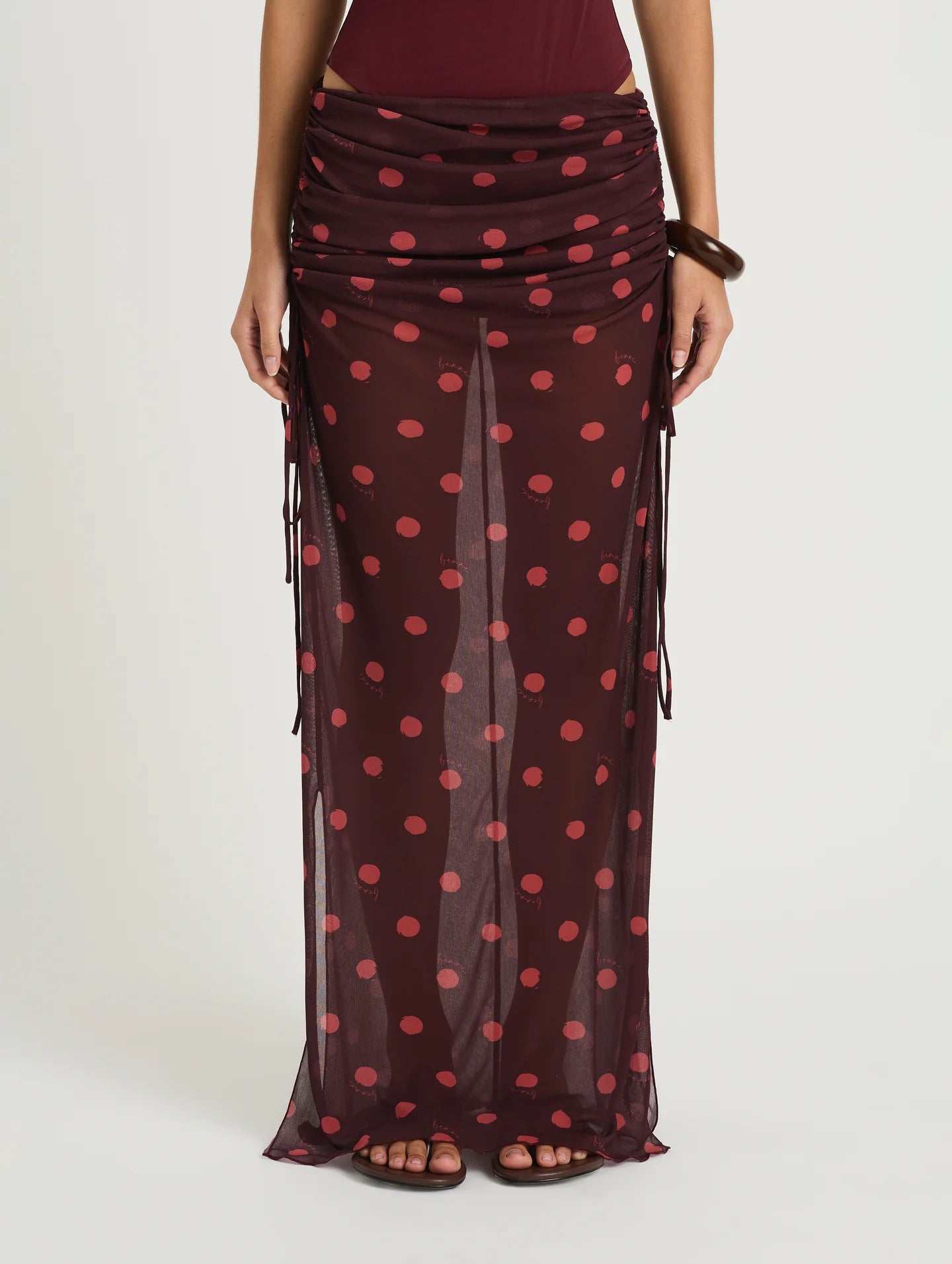 *Alya Skirt (plum polka)- Benni