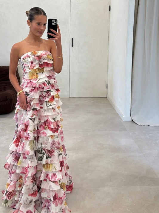 Fleur Pleated Gown- Aje