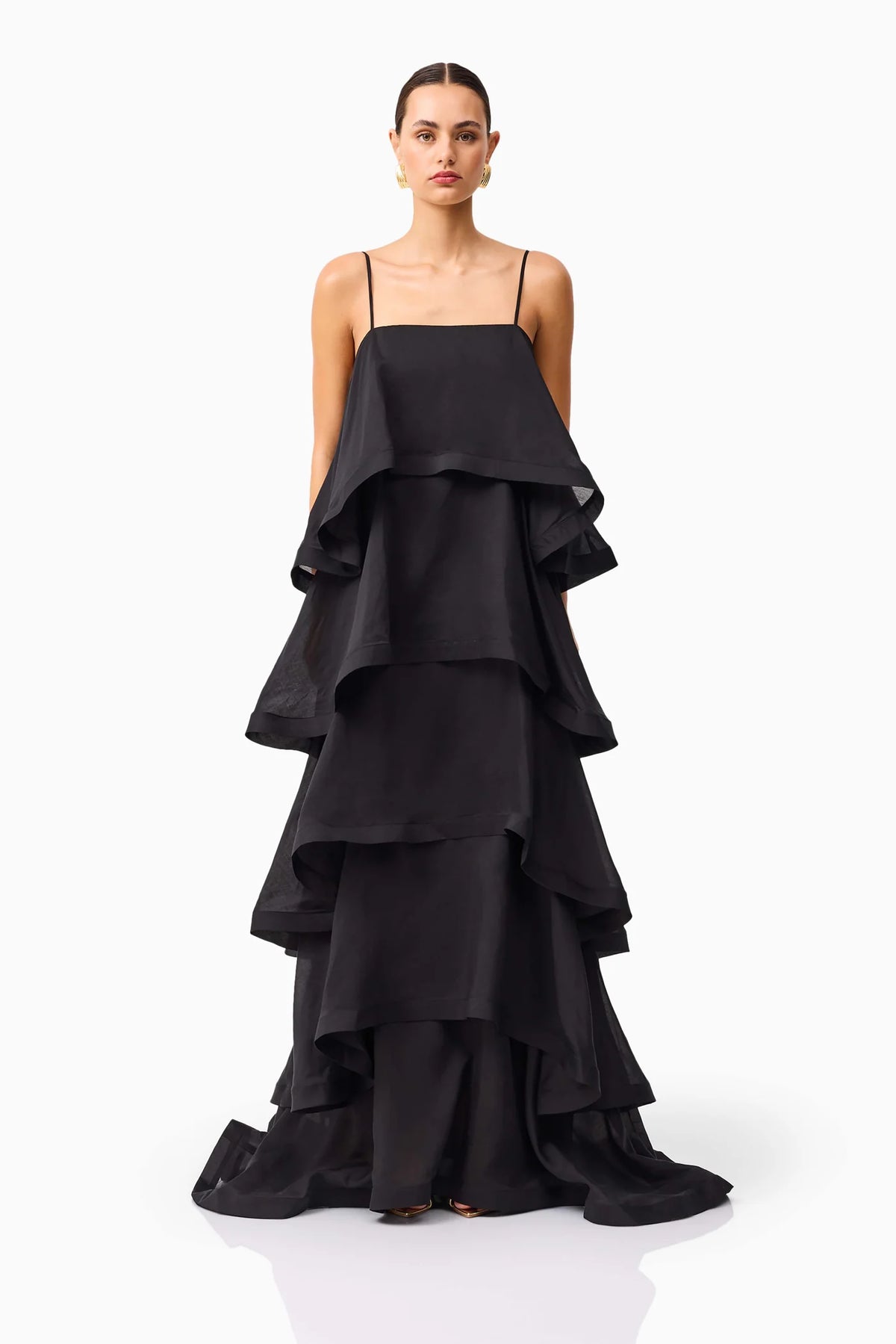 *Tilly 5 Tiered Maxi- Elliat (Black- Size L)
